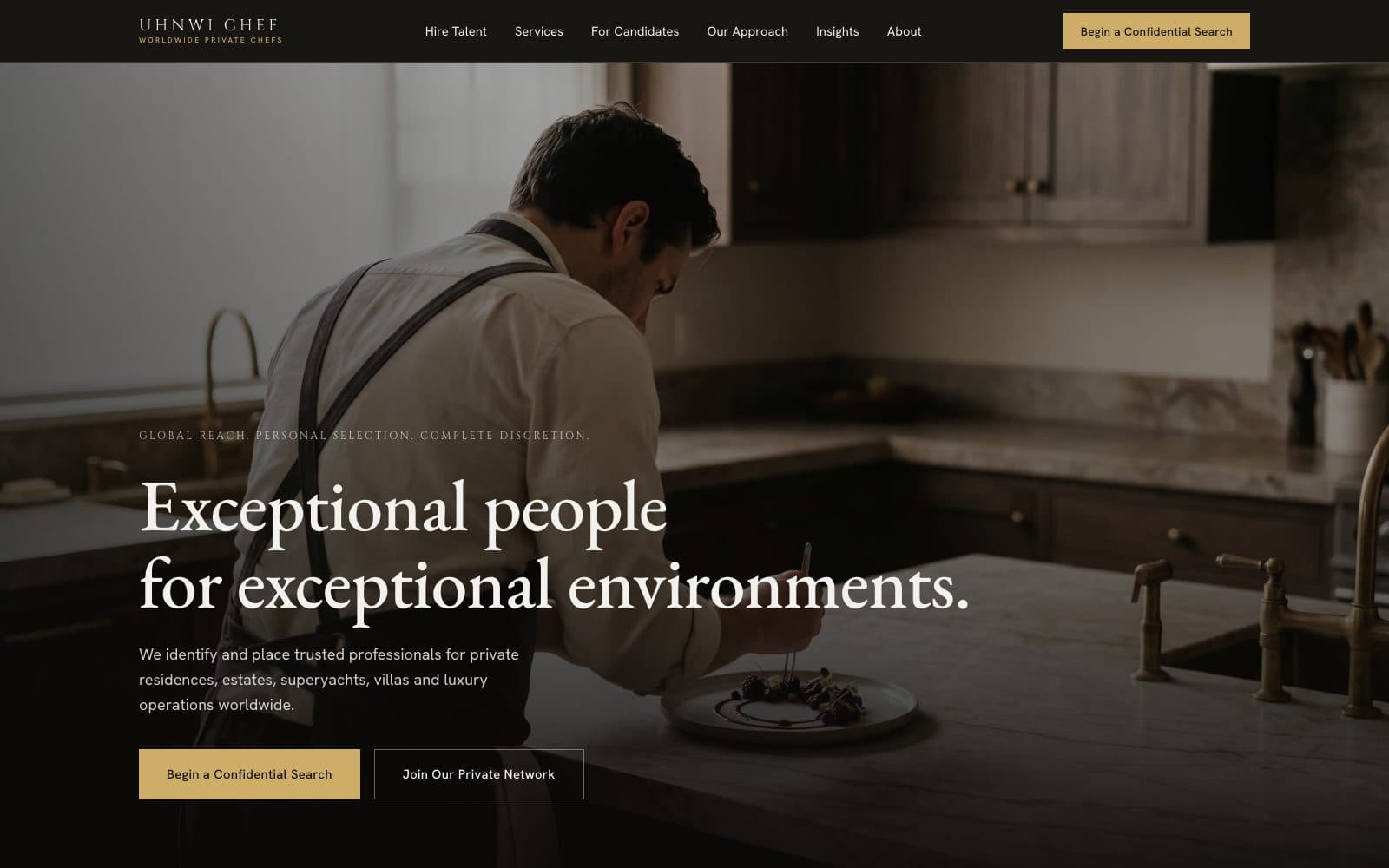 UHNWI Chef — Private Chef Recruitment